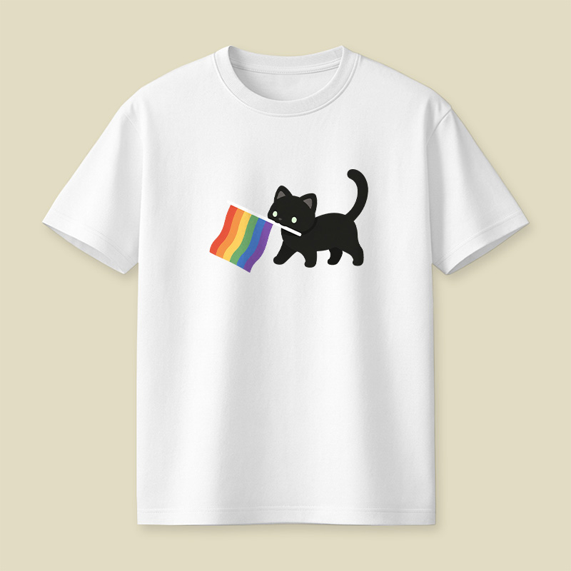A Little Cat Friend Playful T-Shirt