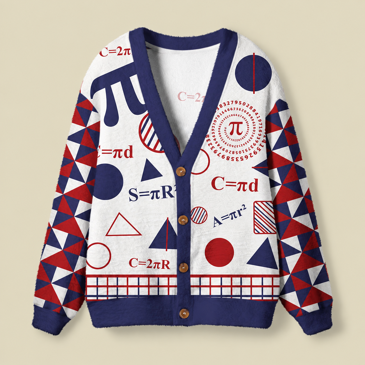 Math Pi Geek Ugly Cardigan Sweater
