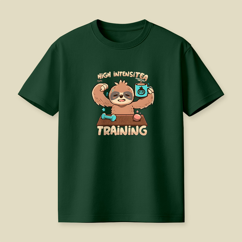 High Intensitea Training Sloth Playful T-Shirt