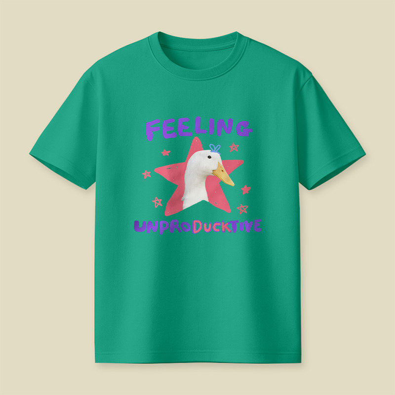 Feeling Unproducktive Lazy Duck Playful T-Shirt