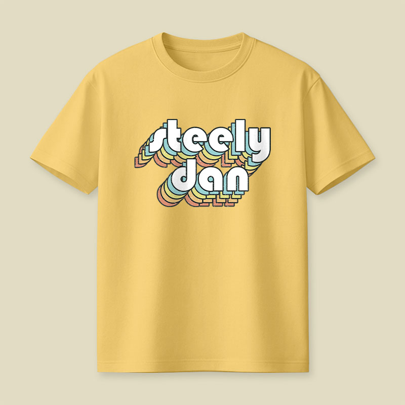 Steely Dan Retro Faded-Style Playful T-Shirt
