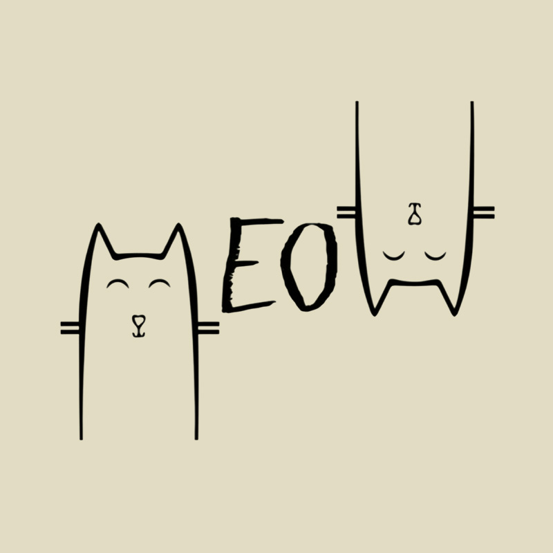 Meow Visual Word Puzzle Cat Playful T-Shirt