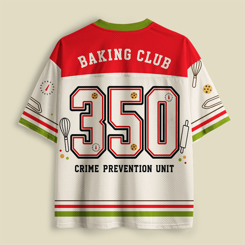 Baking So I Don't Commit Crimes Playful Mesh Jersey