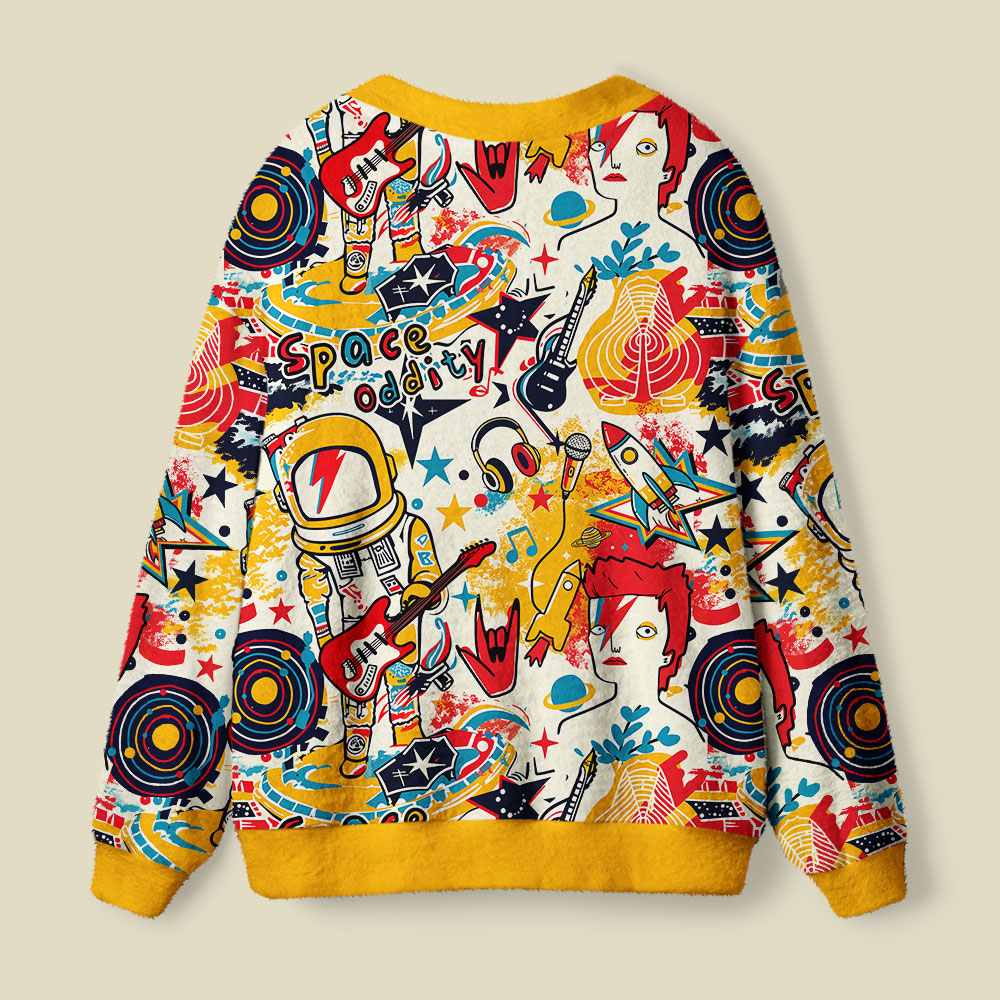 Space Oddity Ugly Cardigan Sweater