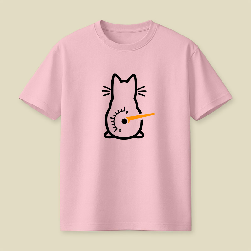 Cat Gauge Minimalist Playful T-Shirt