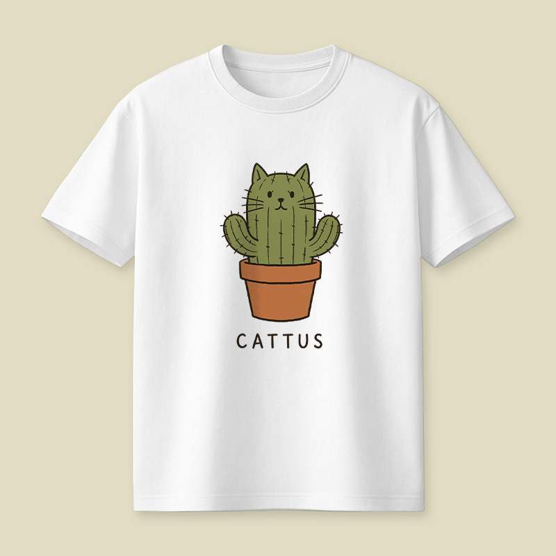 Cattus Cactus Cat Playful T-Shirt