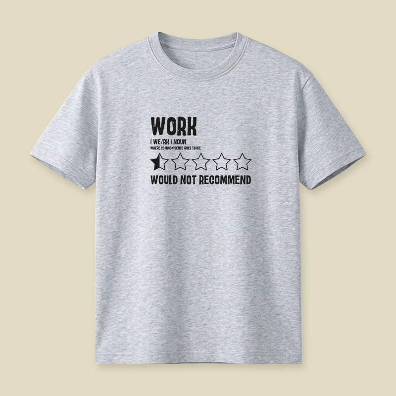 Work One Star Review Playful T-Shirt