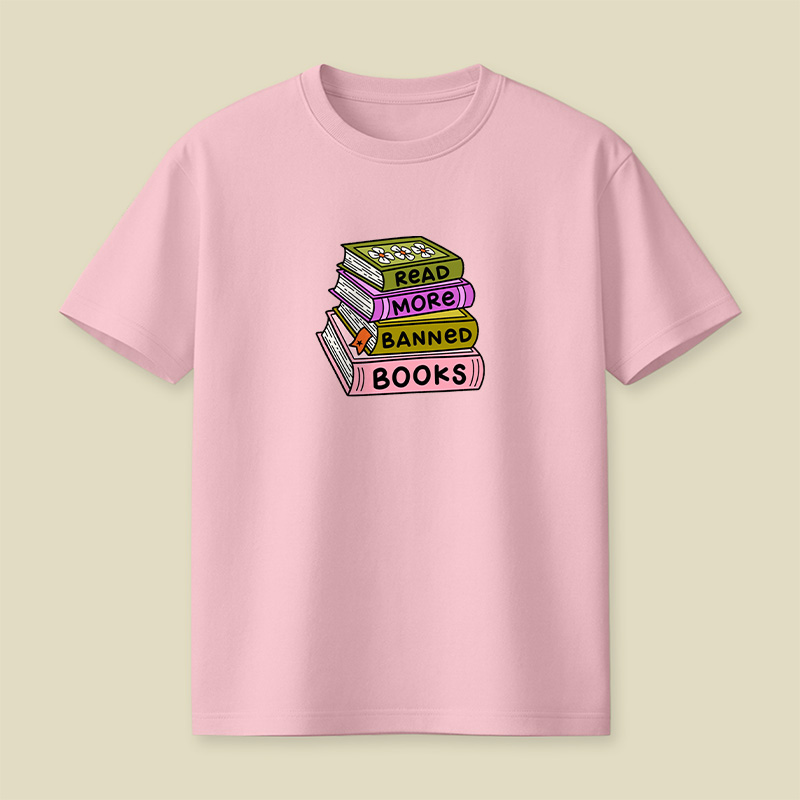 Read More Banned Books Stack Playful T-Shirt