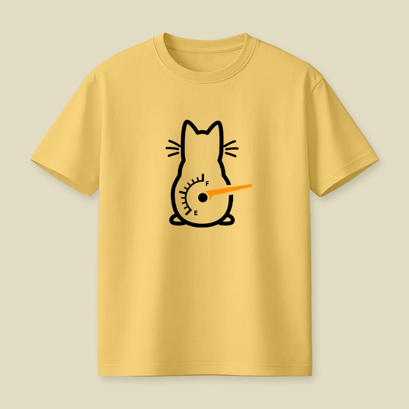 Cat Gauge Minimalist Playful T-Shirt