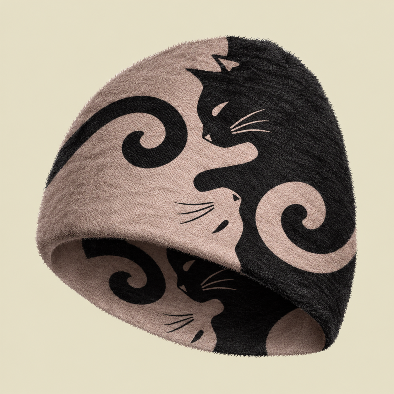 Cats Rule Fuzzy Beanie