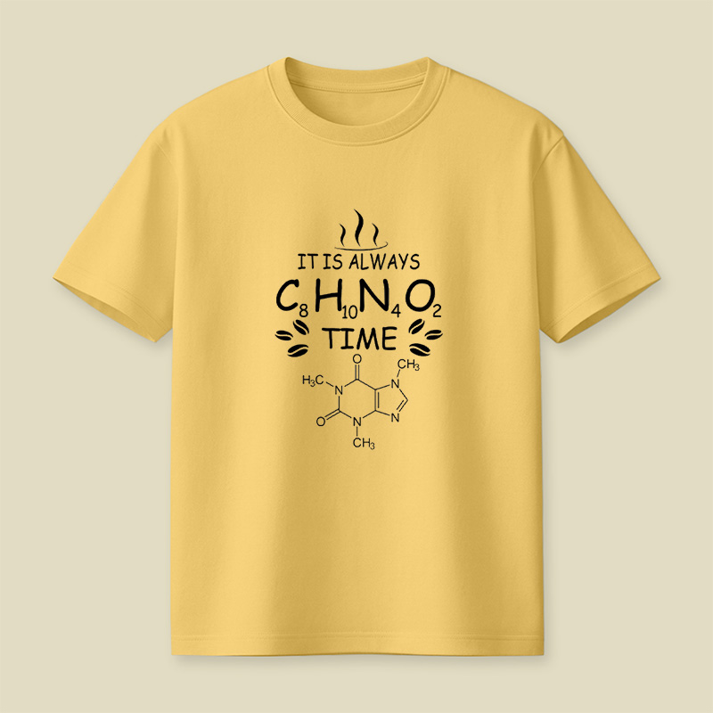 Caffeine Molecule Time Playful T-Shirt