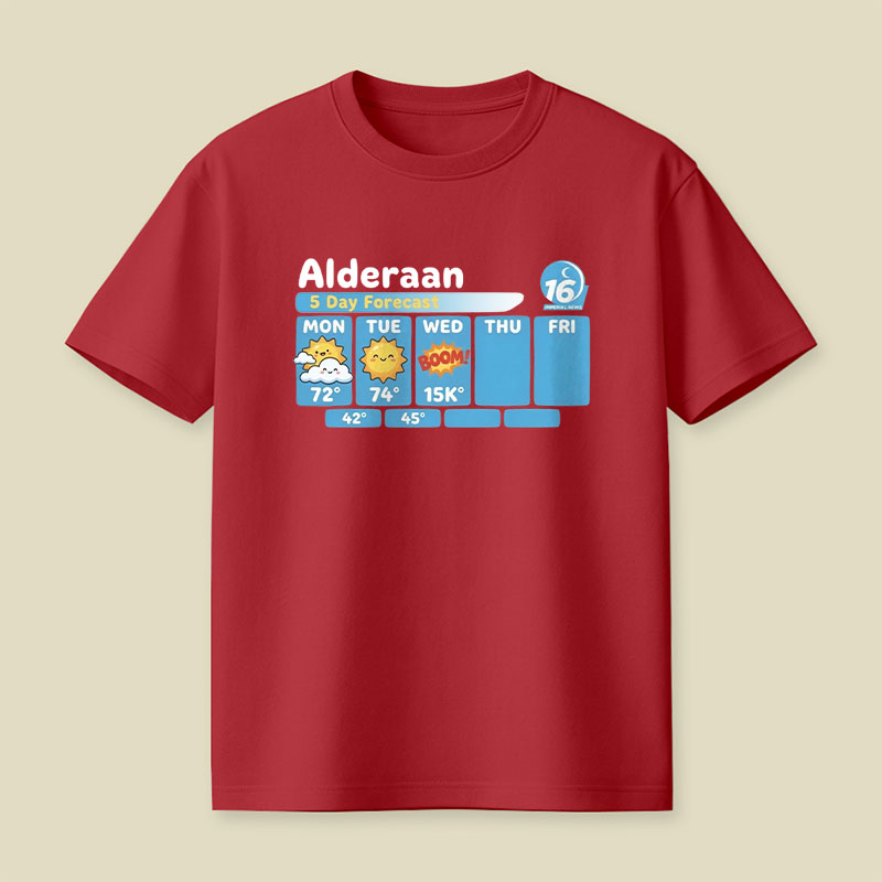 Alderaan 5 Day Forecast Playful T-Shirt