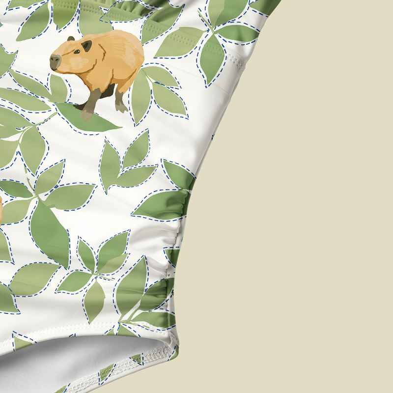 Capybara Lazy Oasis Tummy Control One Piece Swimsuit