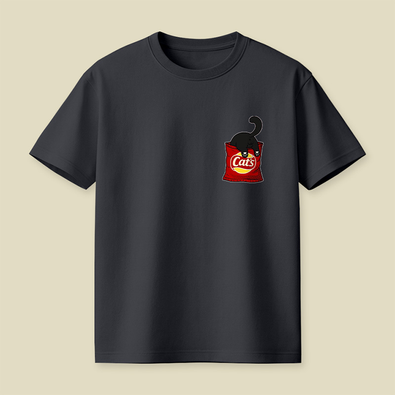 Cat Snack Bag Chaos Playful T-Shirt