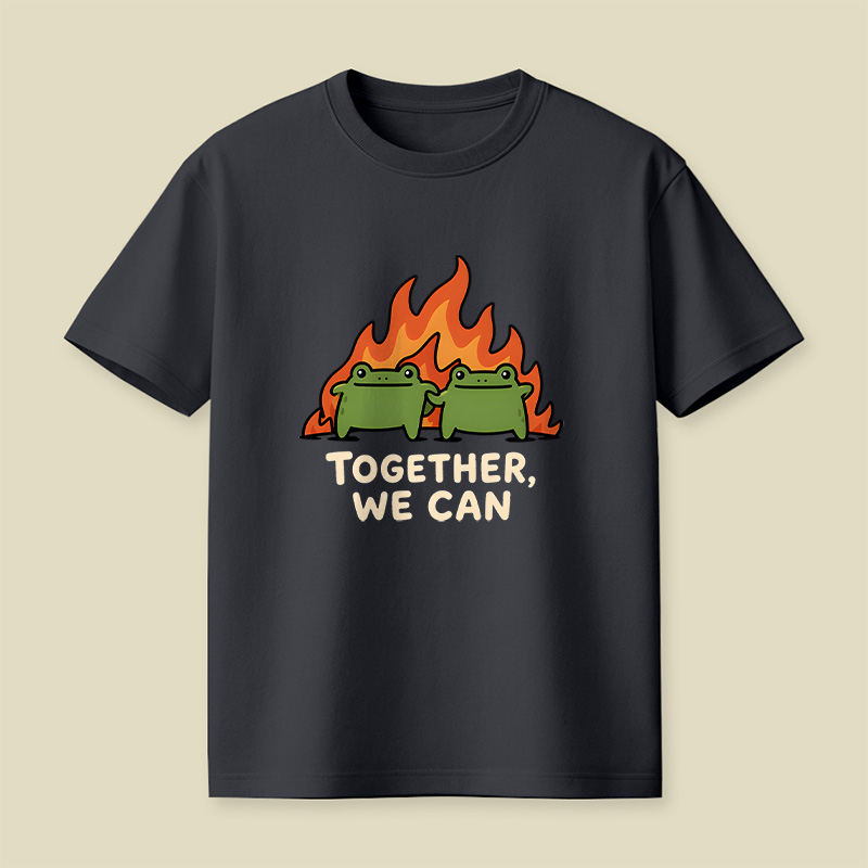 Together We Can Frogs On Fire Playful T-Shirt