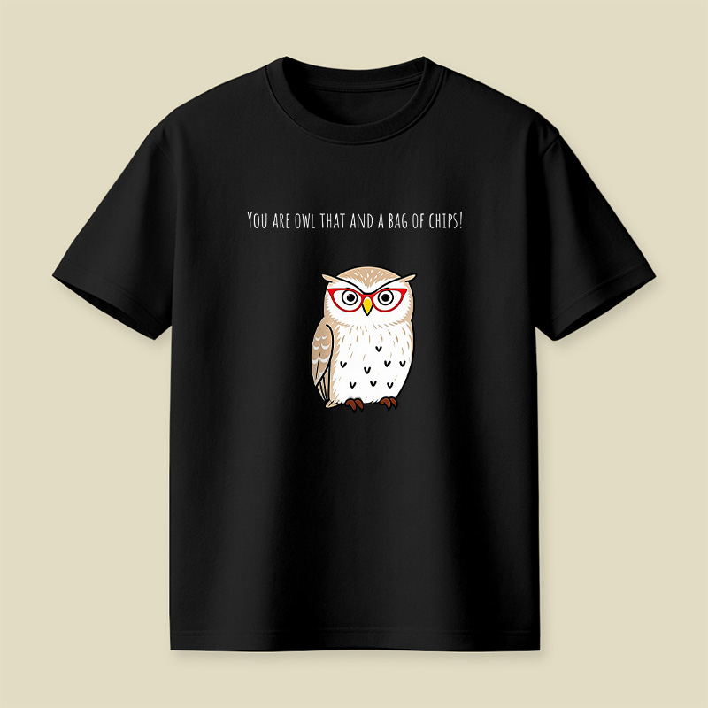 You Are Owl That And A Bag Of Chips Owl Playful T-Shirt