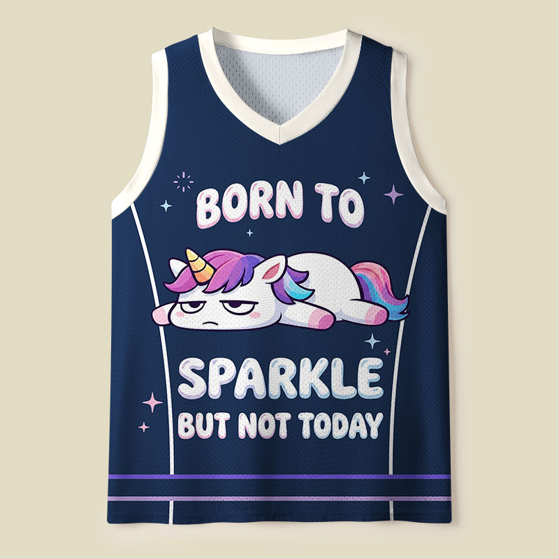 Born To Sparkle But Not Today Mesh Tank Top