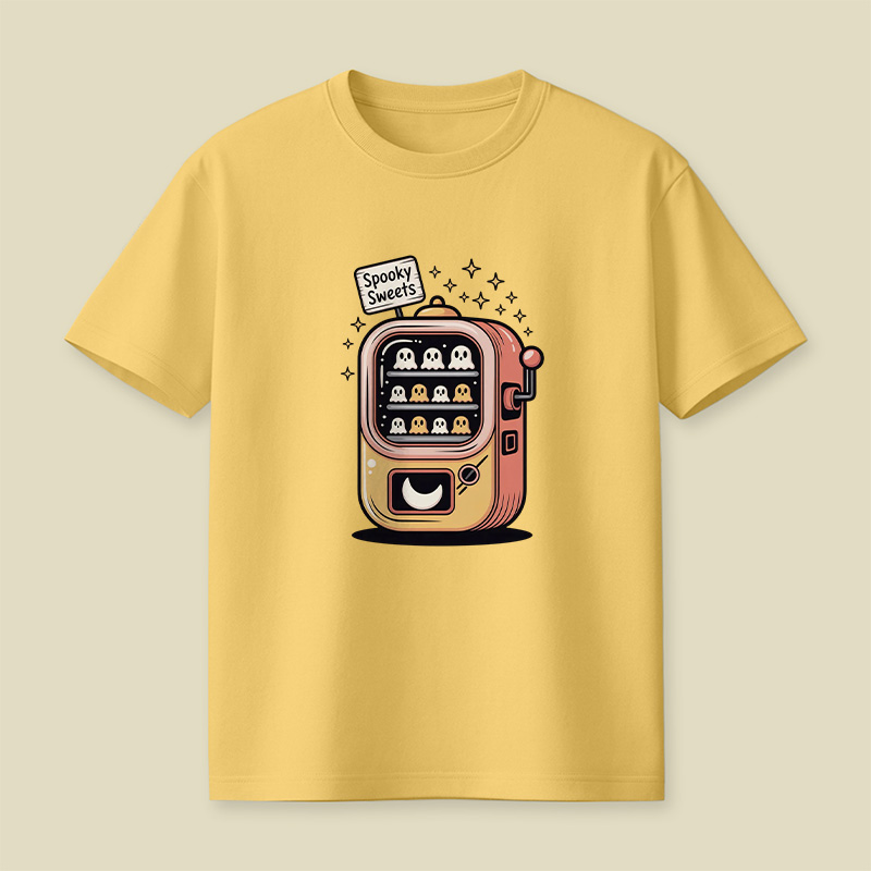 Vending Machine Spooky Sweets Ghost Playful T-Shirt