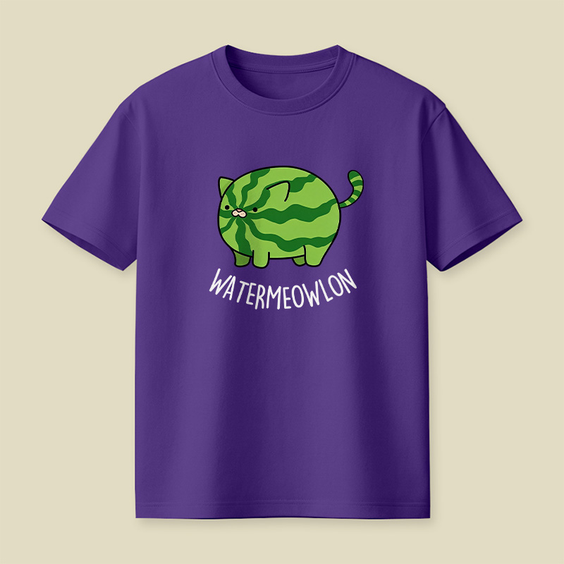 Watermelon Cat Cute Pun Playful T-Shirt