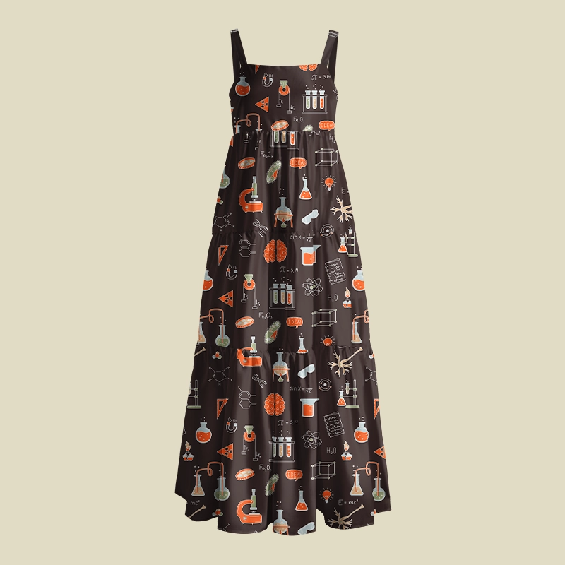 Science Lab STEM Playful Maxi Dress