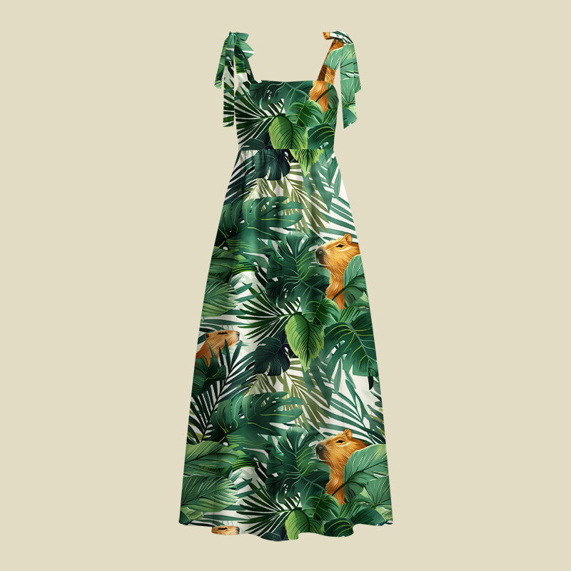 Hawaii Capybara Playful Maxi Dress