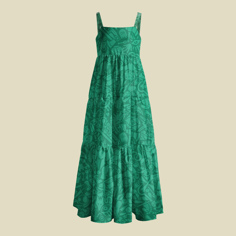 DND Vintage Armory Playful Maxi Dress