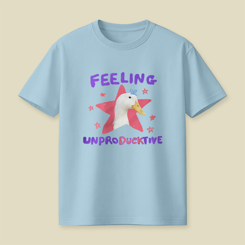 Feeling Unproducktive Lazy Duck Playful T-Shirt