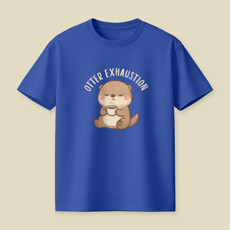 Otter Exhaustion Cute Animal Playful T-Shirt