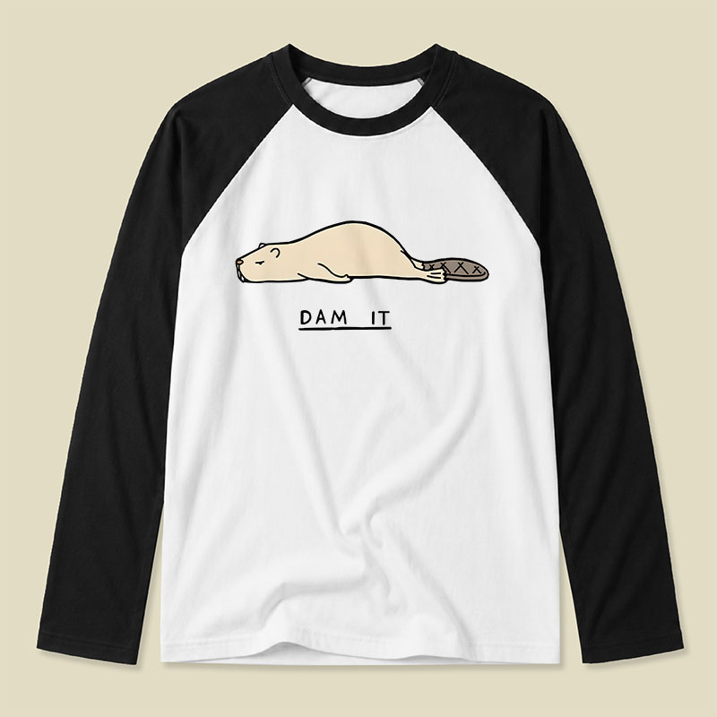 Beaver Dam It Raglan Long-Sleeve Tee