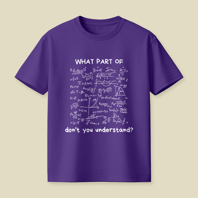 What Part Of Do Not You Understand Funny Math Lover Humor Nerdy Geek Playful T-Shirt
