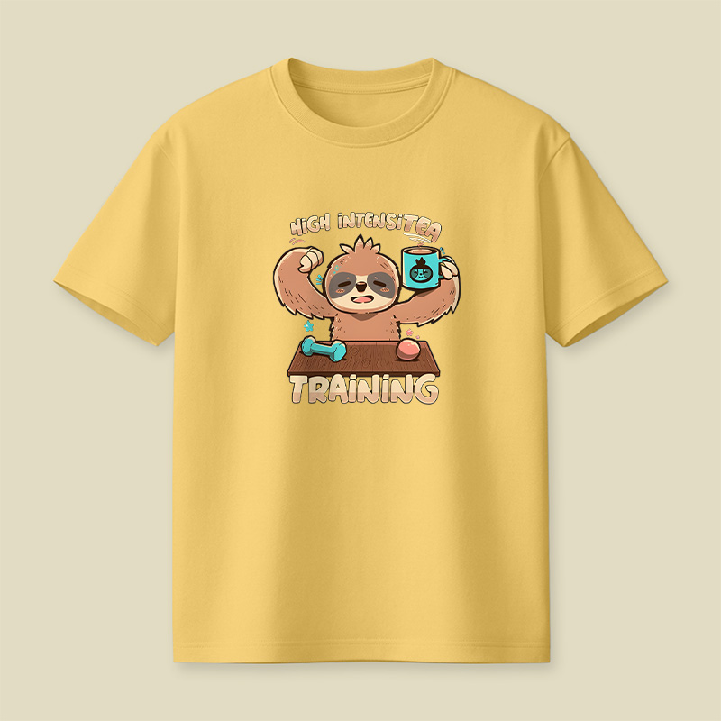High Intensitea Training Sloth Playful T-Shirt