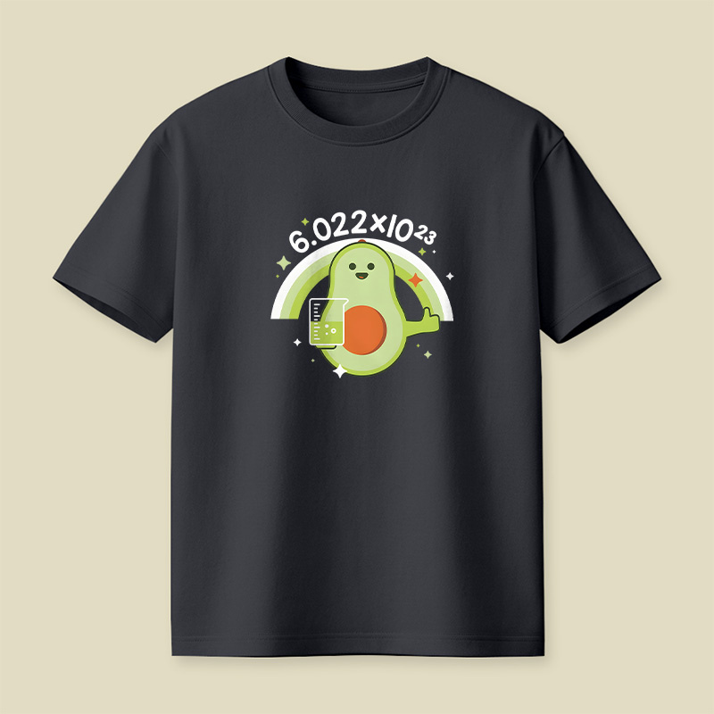 Avocado Avogadro’s Number Playful T-Shirt