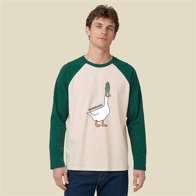 Asparagoose Raglan Long-Sleeve Tee