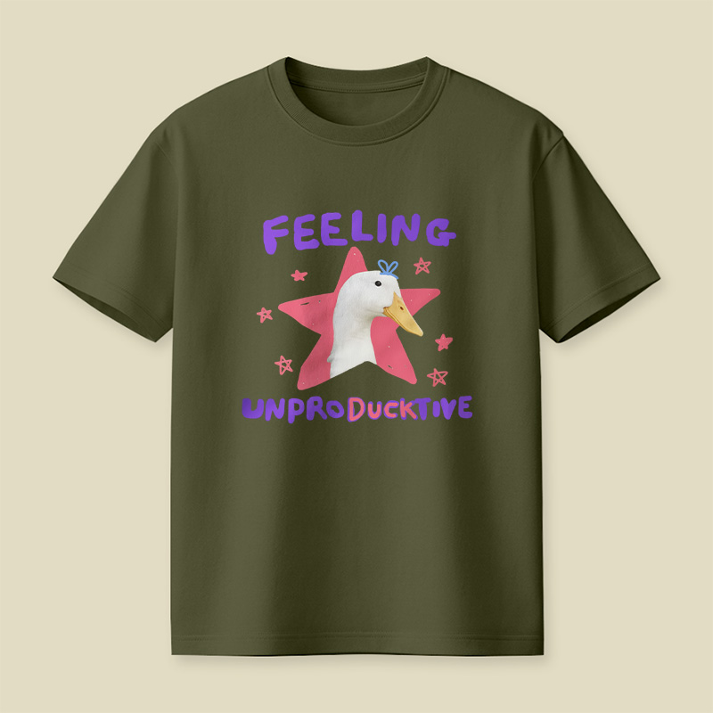 Feeling Unproducktive Lazy Duck Playful T-Shirt