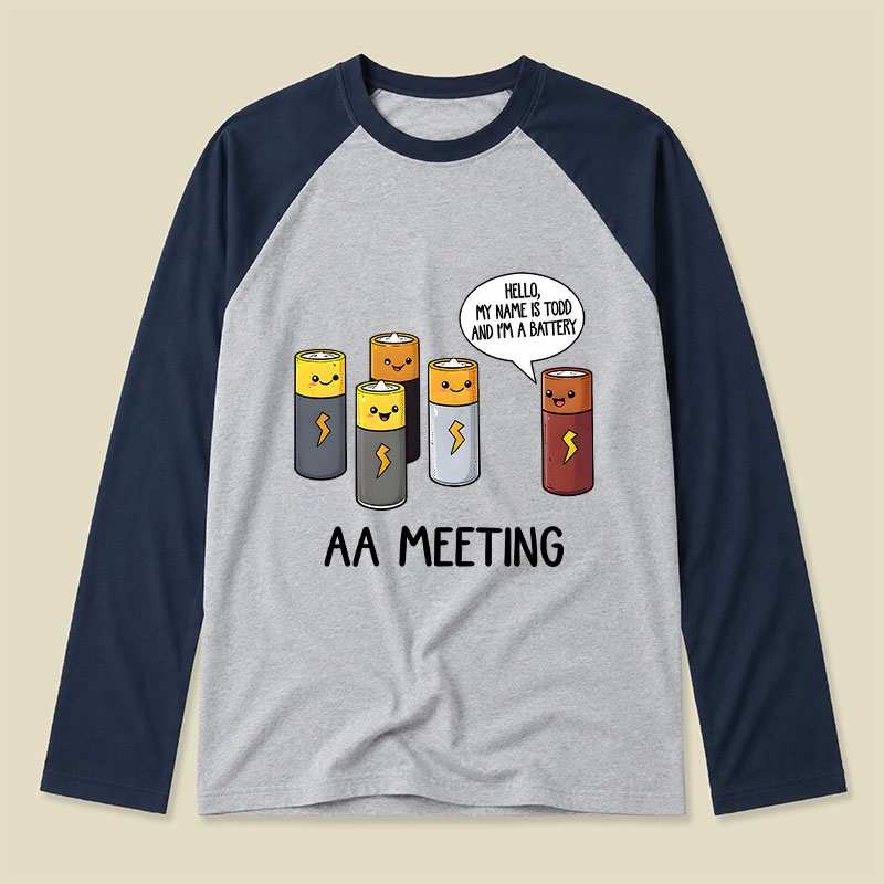 AA MEETING Raglan Long-Sleeve Tee