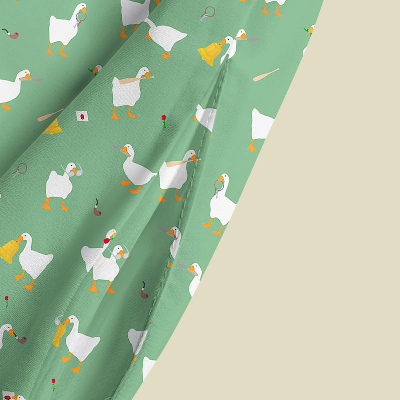 Goose Game Green Playful Maxi Dress