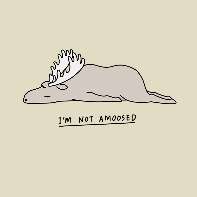 Moose I'm Not Amoosed Playful T-Shirt