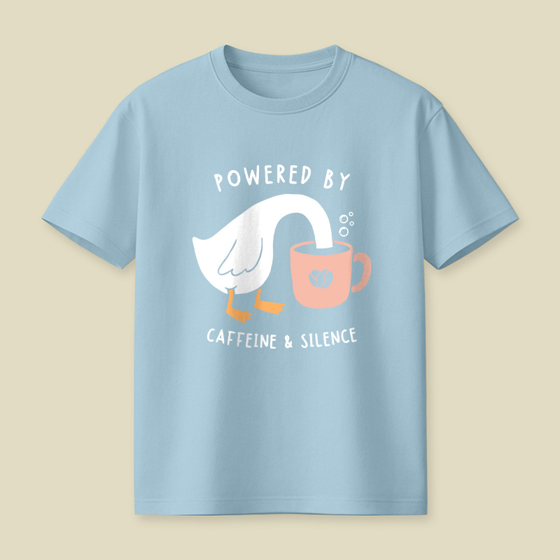 Powered By Caffeine & Silence Playful T-Shirt
