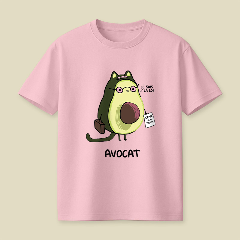 Avocat French Lawyer Cat Pun Playful T-Shirt