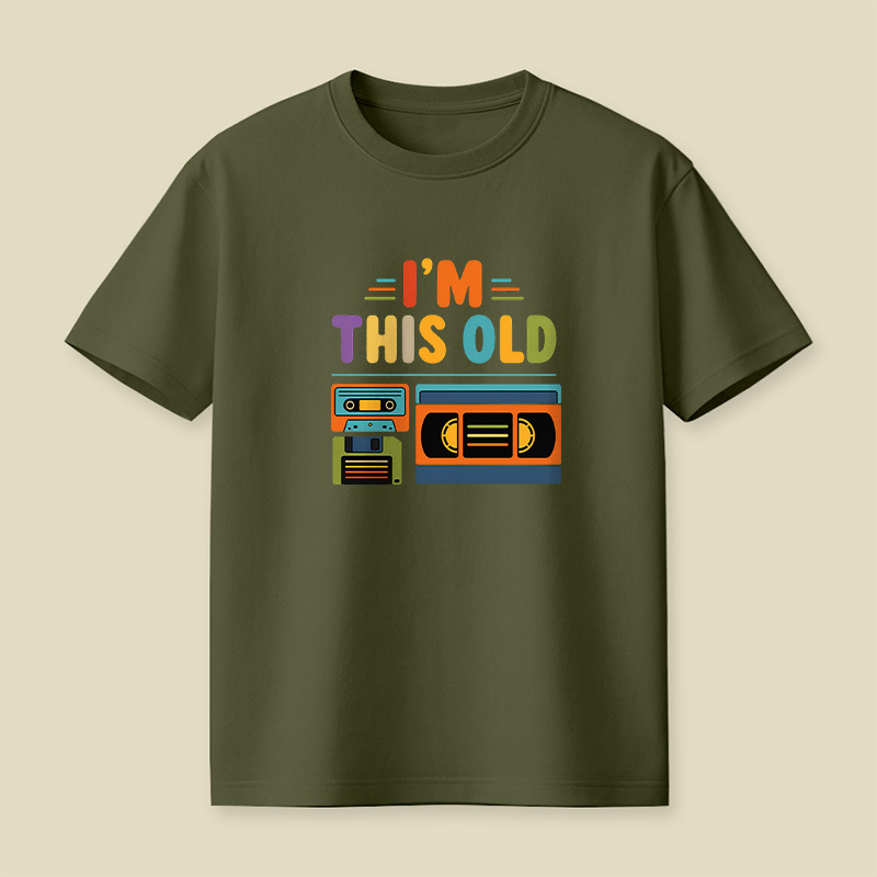 I Am This Old Retro Tech Nostalgia Playful T-Shirt