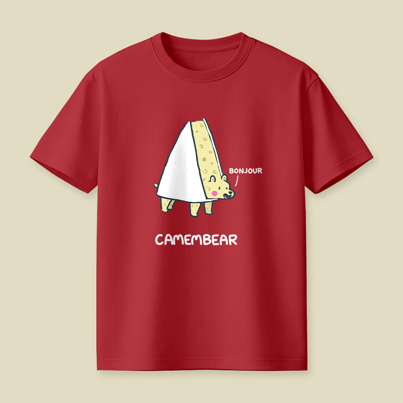 Camembear French Cheese Bear Pun Playful T-Shirt