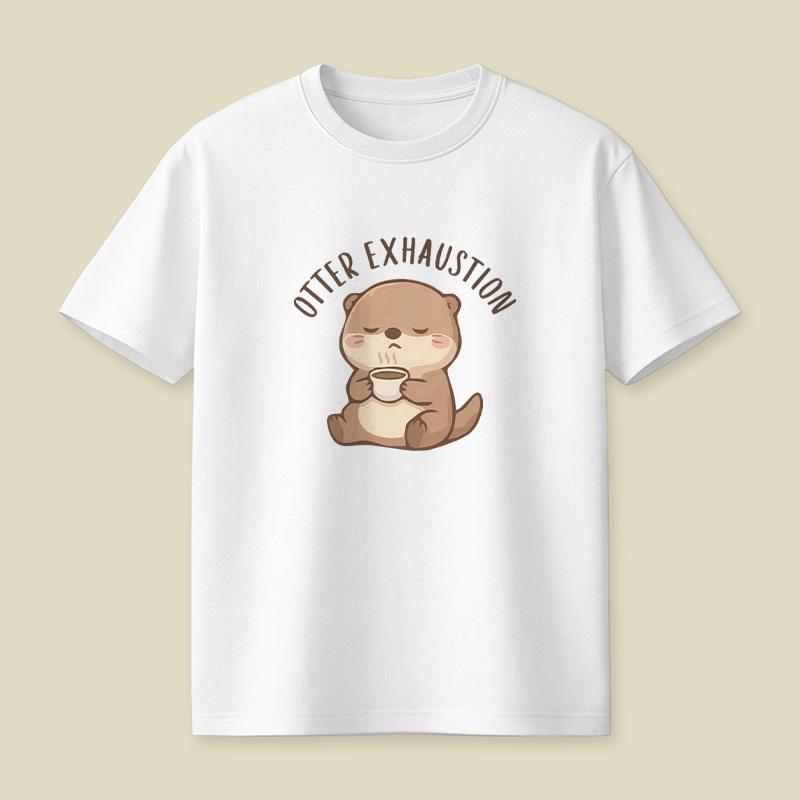 Otter Exhaustion Cute Animal Playful T-Shirt