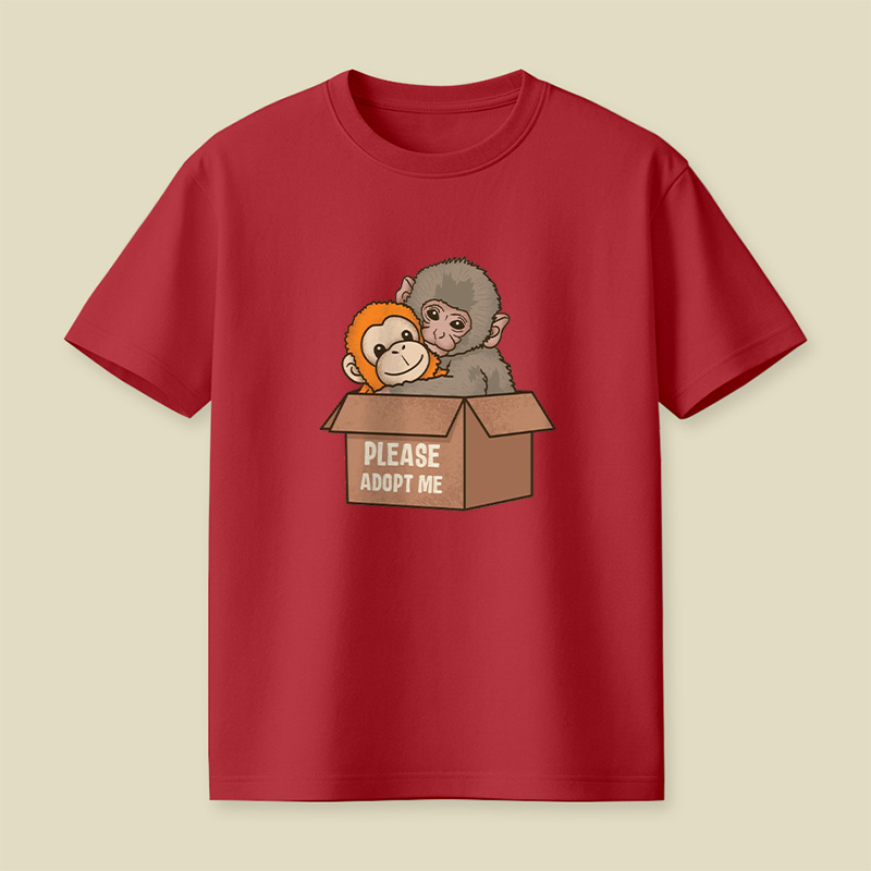 Please Adopt Me Monkey Playful T-Shirt