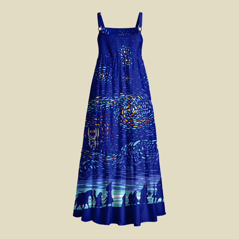 Starry Night Hiking Club Playful Maxi Dress