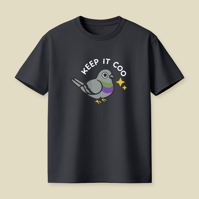 Keep It Coo Cute Pigeon Pun Playful T-Shirt