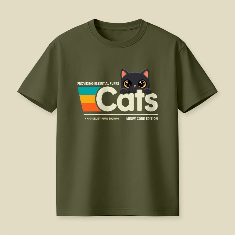 Retro Cats Playful T-Shirt