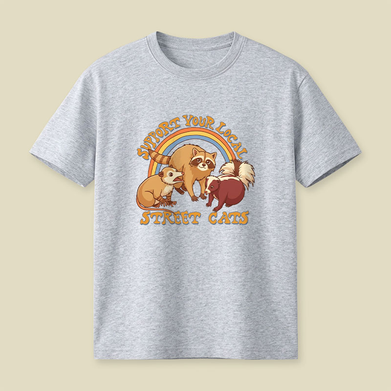 Support Your Local Street Cats Playful T-Shirt