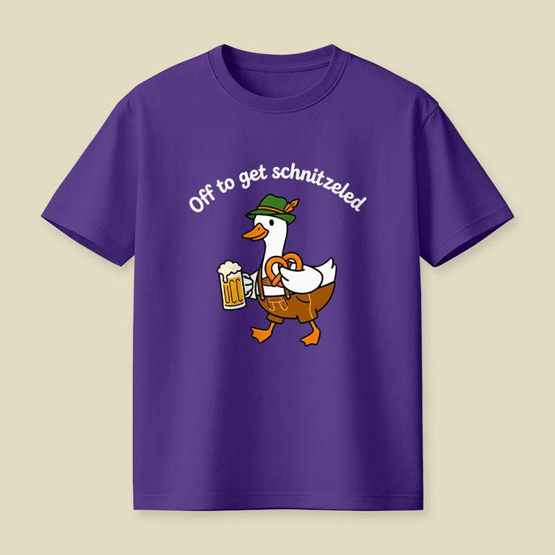 Off To Get Schnitzeled Geek Playful T-Shirt
