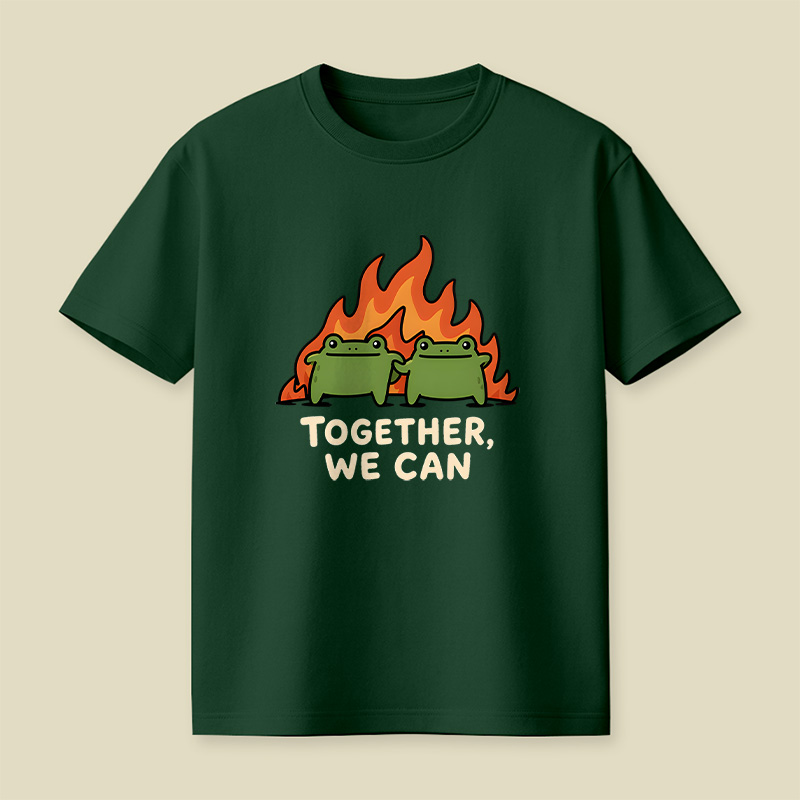 Together We Can Frogs On Fire Playful T-Shirt