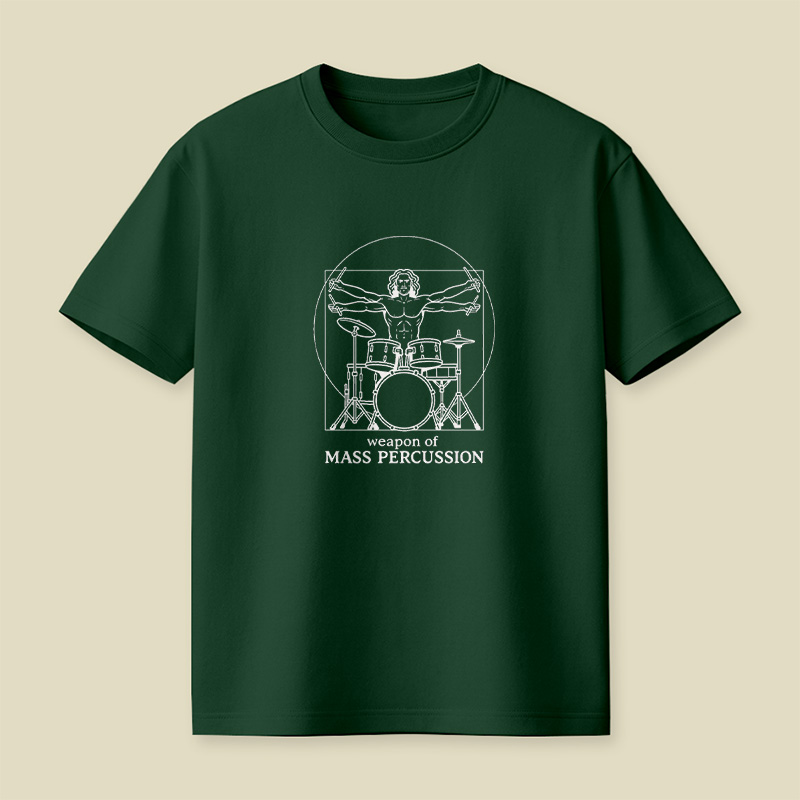 Vitruvian Drummer Playful T-Shirt